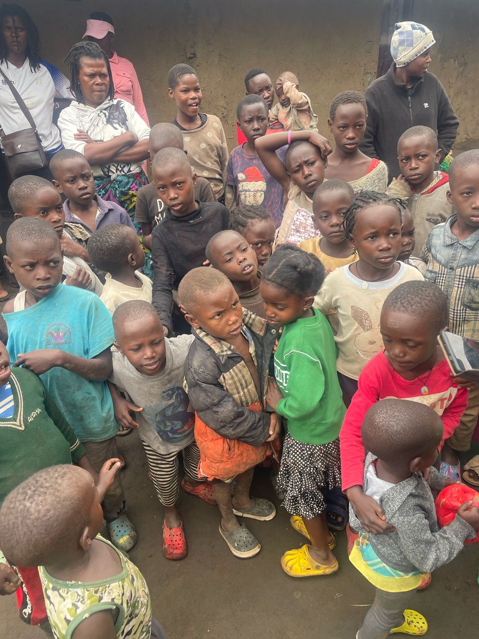 Community children gathered in Fort Portal